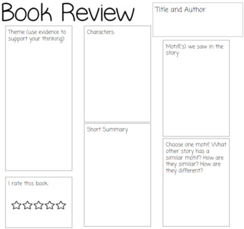 Preview of Digital Book Review Template