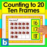 Digital Boom Cards Counting to 20 Using Ten Frames Digital Center