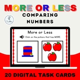 Digital Boom Cards - Dr. Seuss Inspired "More or Less" (Wh