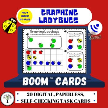 Preview of Digital Boom Cards - Graphing Ladybugs