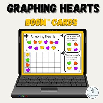 Preview of Enhance Math Skills with Valentine's Day Graphing Hearts Boom Digital Task Cards