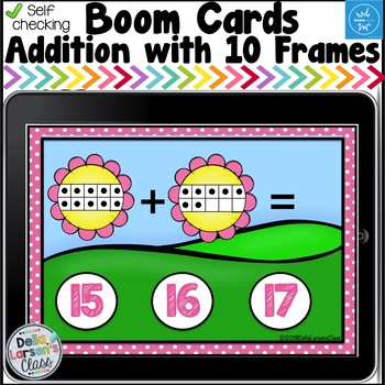 Preview of Digital Boom Cards Spring Teen Numbers