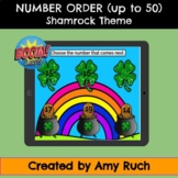 Digital Boom Cards ™ : St. Patrick's Day Number Order (up to 50)