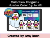 Digital Boom Cards ™: Valentine Penguin Number Order (up to 100)