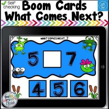 Preview of Digital Boom Cards What Comes Next? - Frogs Distance Learning