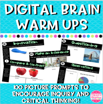 Preview of Digital Brain Warm Ups: Promoting Inquiry & Critical Thinking Skills PAPERLESS!