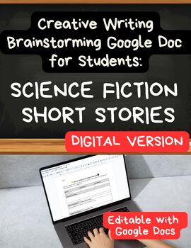 Preview of Digital Brainstorm Packet for Science Fiction Stories, Creative Writing on Docs