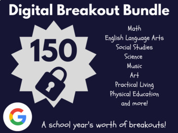 Preview of Digital Breakout Bundle 150 Breakouts | Spring Break Escape Rooms