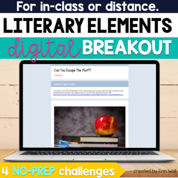 Preview of Literary Elements Digital Breakout Activity