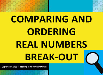 Preview of Digital Breakout Google Slides- Comparing Real Numbers for Distance Learning