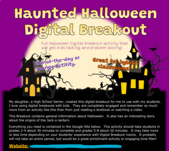 Preview of Digital Breakout - Haunted Halloween