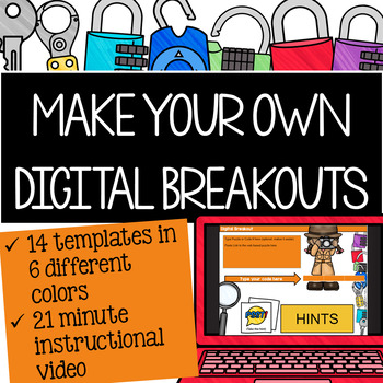Preview of Digital Breakout Tutorial and Templates to Make Your Own