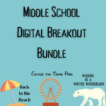 Preview of Middle School Digital Breakout Bundle