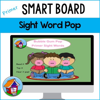 Preview of Digital Bubble Gum Pop the (Primer) Sight Words Smart Board™ Activity