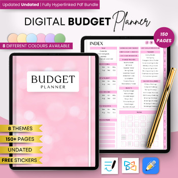 Preview of Digital Budget Planner, Finance Goodnotes Planner, Ipad Planner, Undated Planner