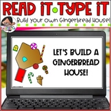 Digital Build a Gingerbread House Typing Practice | For Go