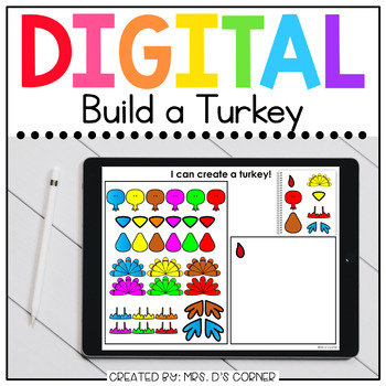 Preview of Digital Build a Turkey | Digital Activities for Special Ed + Distance Learning