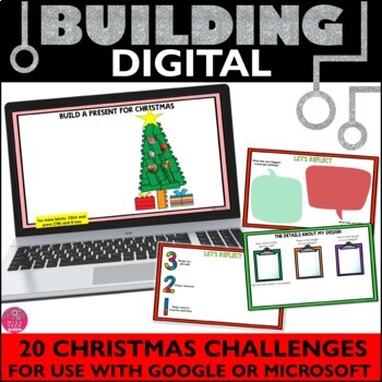 Preview of Digital Building CHRISTMAS Building Brick LEGO Activities Game Mouse Practice