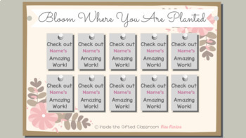 Digital Bulletin Board | Bloom where you are planted | TpT