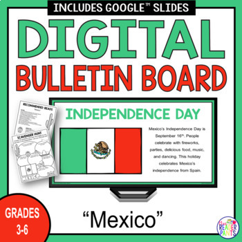 Preview of Digital Bulletin Board - Mexico Independence Day - Cinco de Mayo