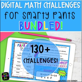 Preview of Digital Bundle - Early Finisher Challenges for Smarty Pants Math Centers