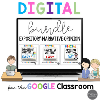 Preview of Digital Writing Bundle for Google Slides: Expository, Narrative, Opinion