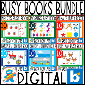 Digital Busy Books Bundle. Boom Cards. Preschool, Kinder and Special ...