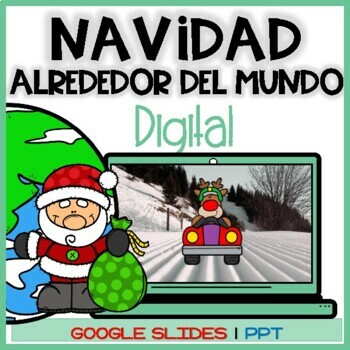 Preview of Digital CHRISTMAS AROUND THE WORLD Spanish | Navidad en el mundo Google Slides