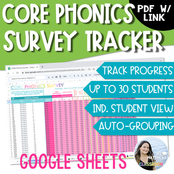 Preview of Digital CORE Phonics Survey Tracker | Google Sheets |