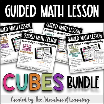 Preview of Digital & Printable CUBES Word Problem Strategy Lesson & Activity BUNDLE