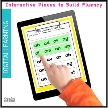 Digital CVC Phonics Word Work Fluency Intervention Binder ...