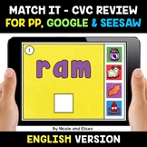 Digital CVC Review Word Work for Google and Seesaw 2 - Dis