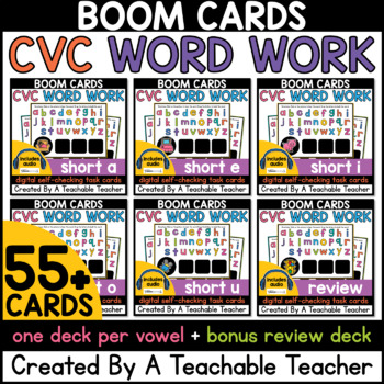 Preview of Digital CVC Word Work Boom Cards™️ Digital Resource