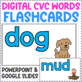 Digital CVC Words Flashcards - CVC Word Families Review - 
