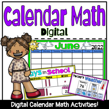 Preview of Digital Calendar Math | ALL  YEAR | Math Skills