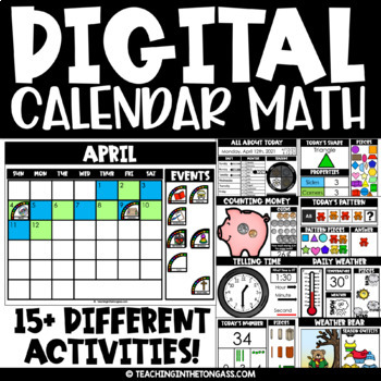 Preview of Digital Resources Calendar Math Morning Meeting Slides