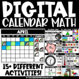 Digital Calendar Math Morning Meeting PowerPoint Google Slides Seesaw Activities
