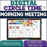 Digital Calendar Morning Meeting & Circle Time Activities 