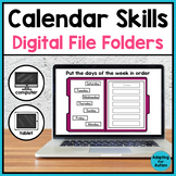 Digital Calendar Skills File Folders - Boom Cards