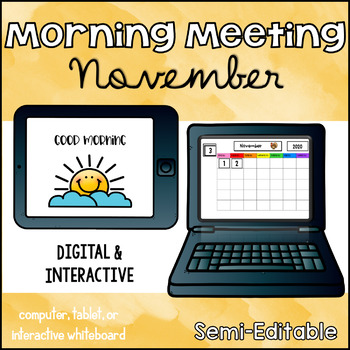 Preview of Digital Calendar Time/Morning Meeting/Circle Time