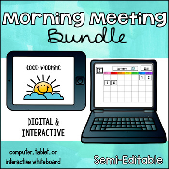 Preview of Digital Calendar Time/Morning Meeting/Circle Time- Bundle
