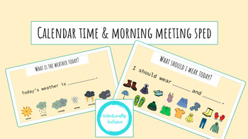 Preview of Digital Calendar Time and Morning Meeting SPED