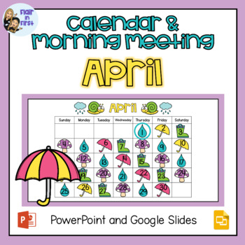 Preview of Digital Calendar and Morning Meeting Slides: April