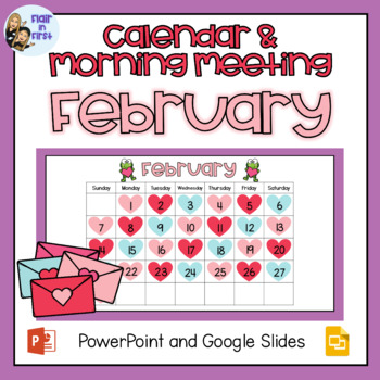 Preview of Digital Calendar and Morning Meeting Slides: February