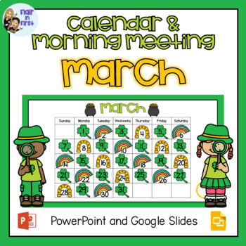Preview of Digital Calendar and Morning Meeting Slides: March