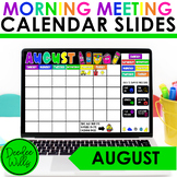 Digital Calendar for Morning Meetings | August