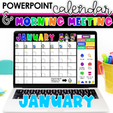 Digital Calendar for Morning Meetings | January