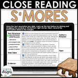 Digital Camping Close Reading Comprehension | Fall ELA Activity