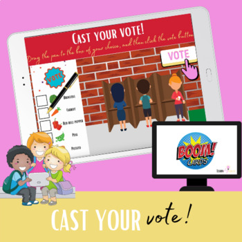 Preview of Boom Cards™ Cast your vote! Vote for your favorite item ages 3+