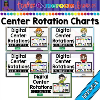Preview of Digital Center Rotation Charts Bundle
